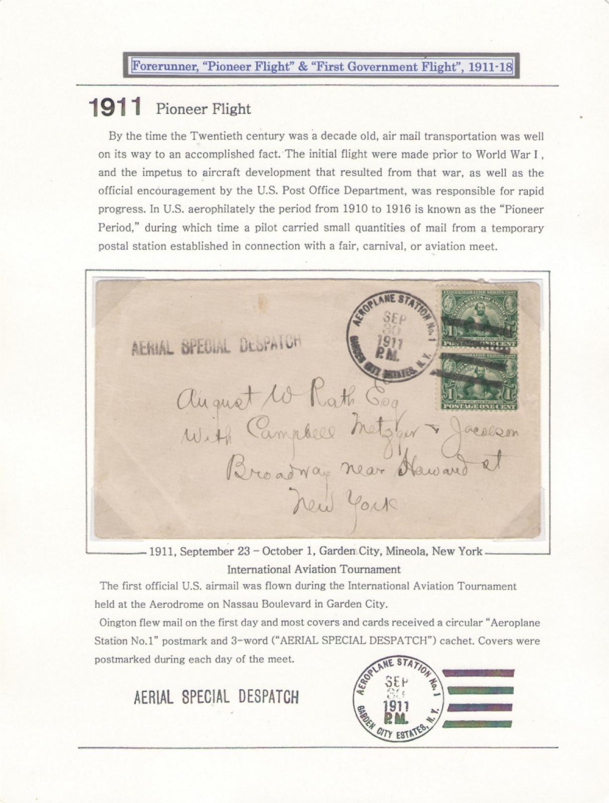U S Post Office Department Official Business Airmail 1911 1945